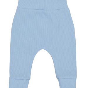 Babybroekje fijne rib licht blauw